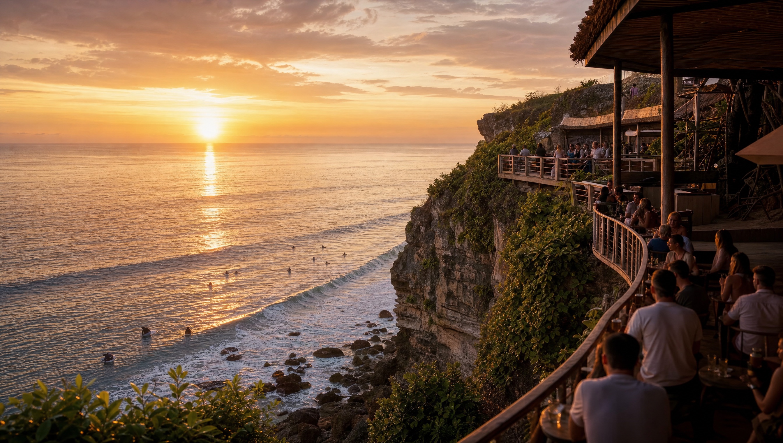 Uluwatu cliff clubs