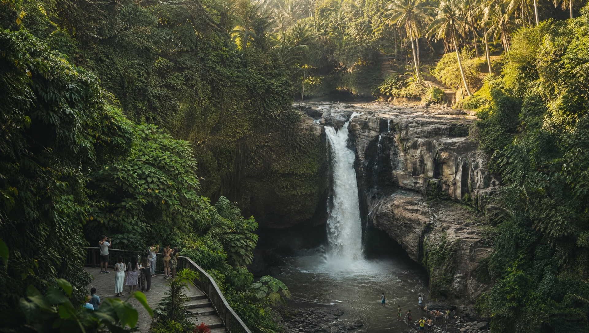Tegenungan waterfall cinematic hero
