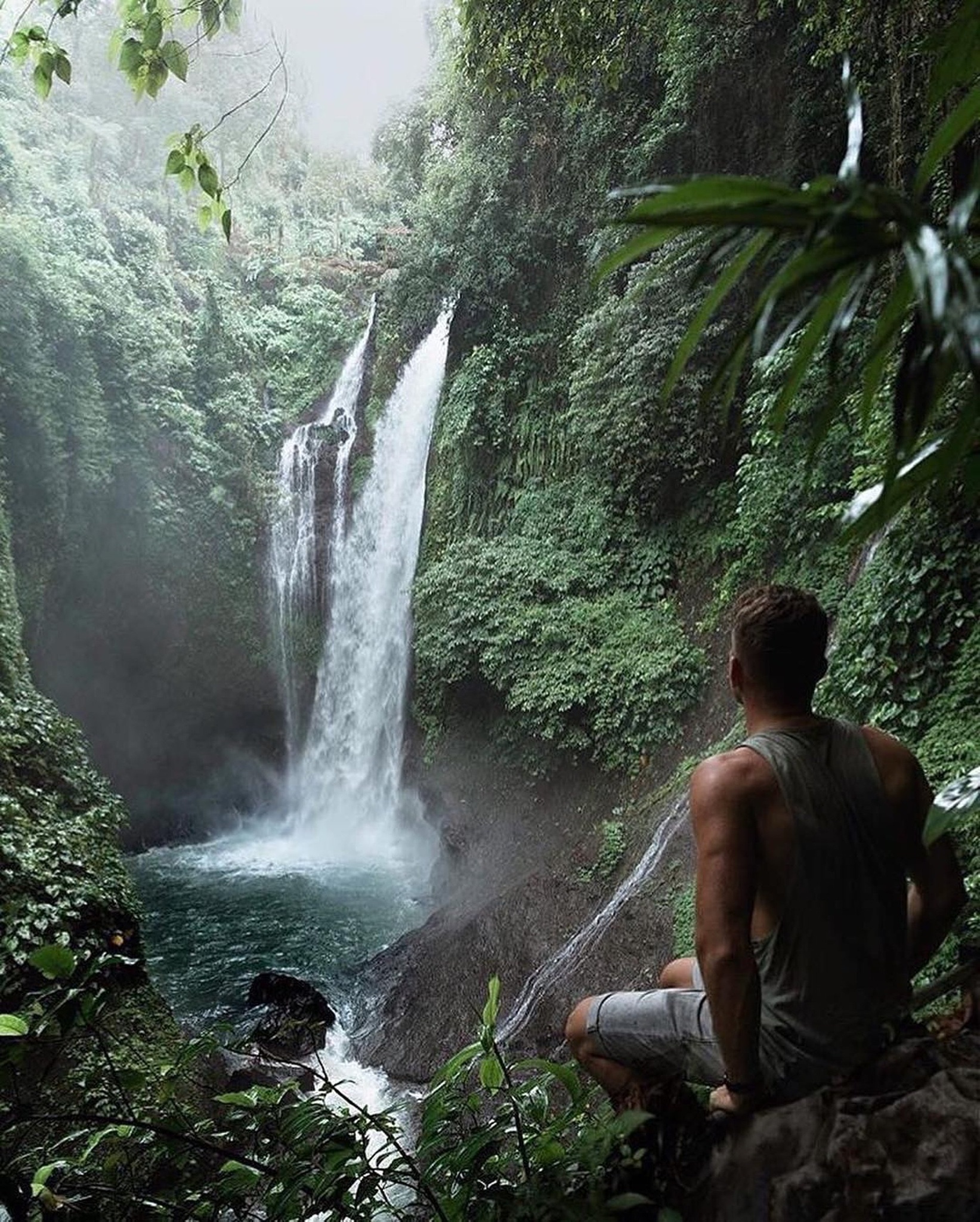 Aling-Aling and the Sambangan Valley waterfall cinematic hero
