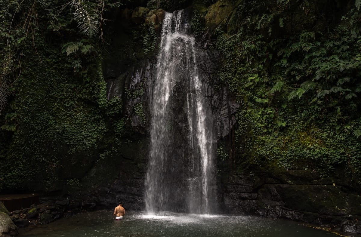 Ulu Petanu waterfall cinematic hero